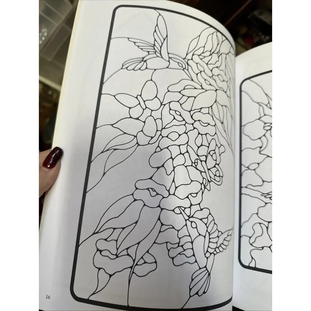 Birds Flowers‎ & Butterflies Stained Glass Pattern Book By Connie Clough Eaton